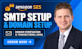 setup amazon ses SMTP amazon domain verification amazon ses transactional email