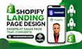 design a high converting shopify product landing page with pagepilot