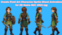 create pixel art character sprite sheet animation for 2d game 8bit 16bit rpg