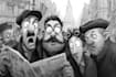 illustrate bold editorial satire artwork