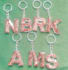 make custom handmade resin initial name keychains