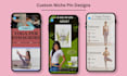 design eye catching pinterest pins and do SEO strategy
