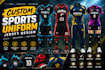 design custom sports uniform, jersey and team kit