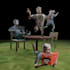 psx style 3d character modeling, texturing animation