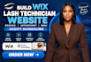 build wix lash technician website booking appointment menu acuity scheduling