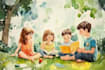 create beautiful childrens book illustrations