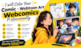color your comic webtoon art webcomics professionally