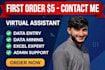 do data entry, excel data, typing, copy paste, ms word work