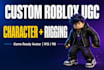model roblox ugc, 3d character model with rigging and textures