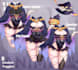 create a halloween live2d vtuber, protogen vrchat avatar, and furry vtuber
