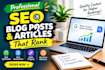 write SEO blog posts and articles that rank on google
