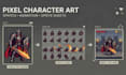create nsfw pixel art character sprite sheets, anime pixel arts with animation