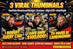 design 3 eye catching modern youtube thumbnails