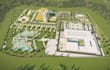 render 2d site plan, lot subdivision, plot illustration,recreational site layout