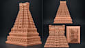 sculpt highly detailed 3d architecture and temple 3d models
