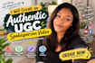 create an authentic selfie video style of a ugc spokesperson