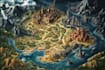 make fantasy map illustration for map