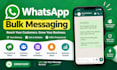 do professional whatsapp bulk messaging and marketing