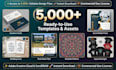 give 5000 editable design templates and digital assets bundle