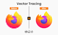 vectorise votre logo, tracé vectoriel, convertis image en vecteur rapidement