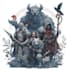design an your dnd group party illustration