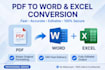 do fast typing data entry and pdf to word excel