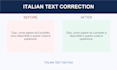 proofread and improve your italian text