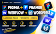 design fix figma to framer webflow to wordpress landing page website design