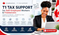 prepare canada t1 tax support for self employed workers