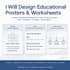 design schools wall posters andeucational thumbnails in 24hours