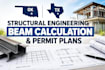 prepare ok and texas structural engineerings beam calculation and permit plans