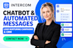 setup intercom chatbot and automated messages lead nurturing campaigns CRM