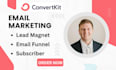 setup kit convertkit lead magenet landing pages subscriber emails funnels