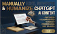 manually edit, rewrite, humanize chatgpt ai content and check plagiarism