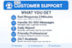 be professional customer support live chat and email support
