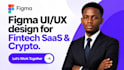 design figma ui ux for fintech or saas dashboard, crypto web app