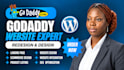 design godaddy website, redesign godaddy website and develop godaddy website