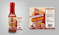 design a professional hot sauce label and packaging