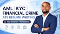 write an aml, kyc, and financial crime resume