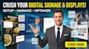 setup, manage, and optimize your digital signage software and displays yodeck