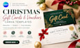 design christmas gift certificate and voucher canva template