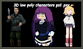 create rig and animate ps1 psx ps2 low poly 3d characters 3d model