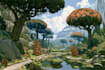 draw amazing environment concept art and fantasy landscape