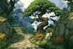do a fantasy environment landscape design