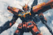 make gundam character illustration and robot art