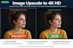 remove background and upscale image to 4k HD quality