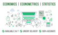 do econometrics analysis, economics writing, data analysis in stata, spss, r