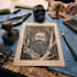 draw detailed linocut illustration