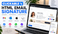 design a responsive clickable HTML email signature for gmail outlook apple mail