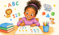 illustrate educational children books and worksheets